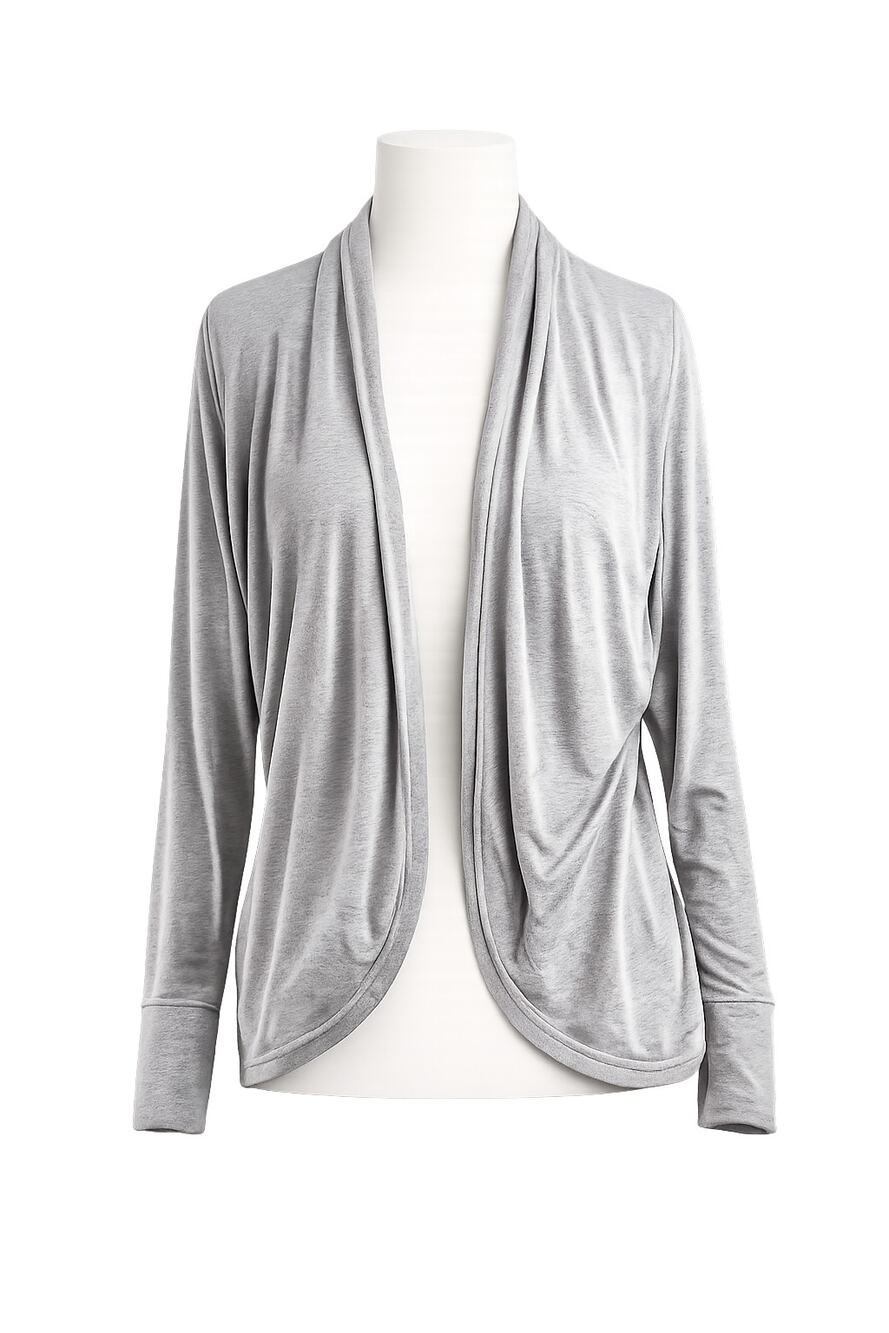 Athleta Gray Open Front Wrap Cardigan - Size S - Athleisure Layering Top